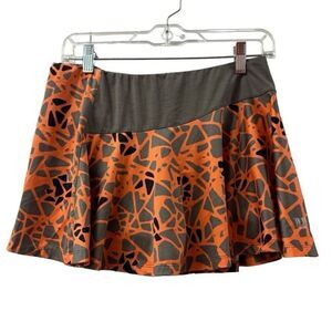 Eleven Venus Williams Orange Grey Tennis Pickleball Ruffled Skirt Size‎ Small